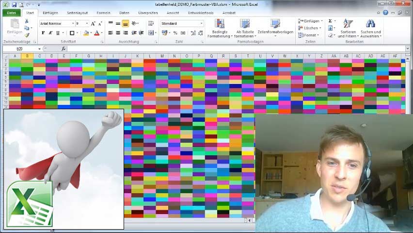 Dr. Benjamin Erhardt: Excel® VBA: Kachel-Farbmuster erzeugen