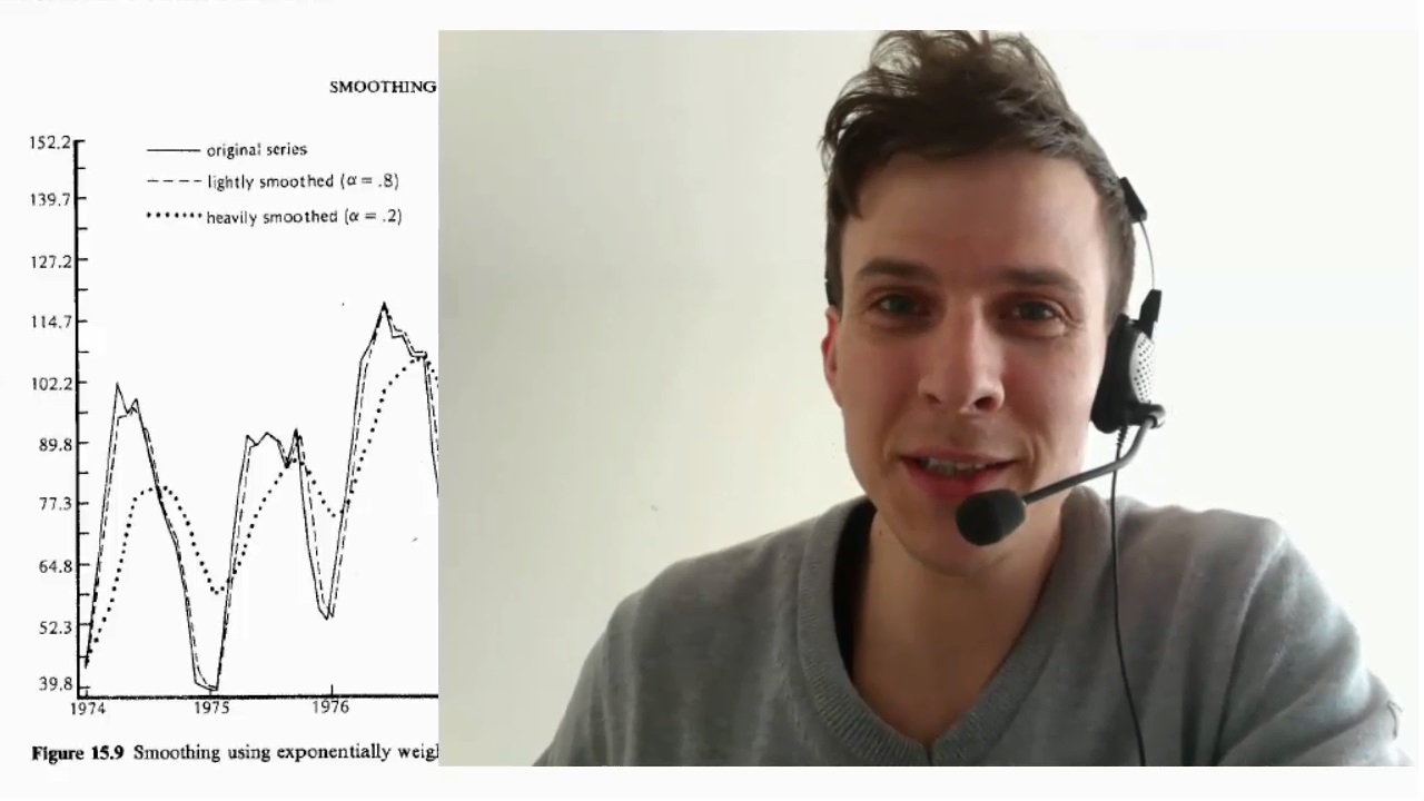 Dr. Benjamin Erhardt: Überprüfung einer exponentiellen Glättung mit Diagramm